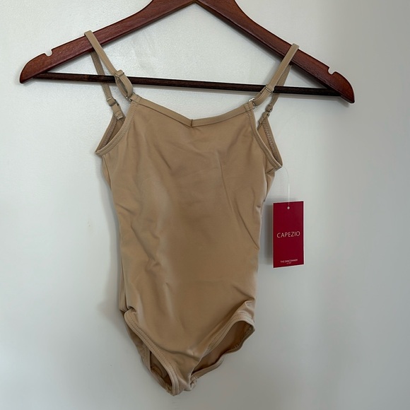 Capezio Girls I/CH nude camisole dance ballet bodysuit convert straps TN1420C - Picture 1 of 4